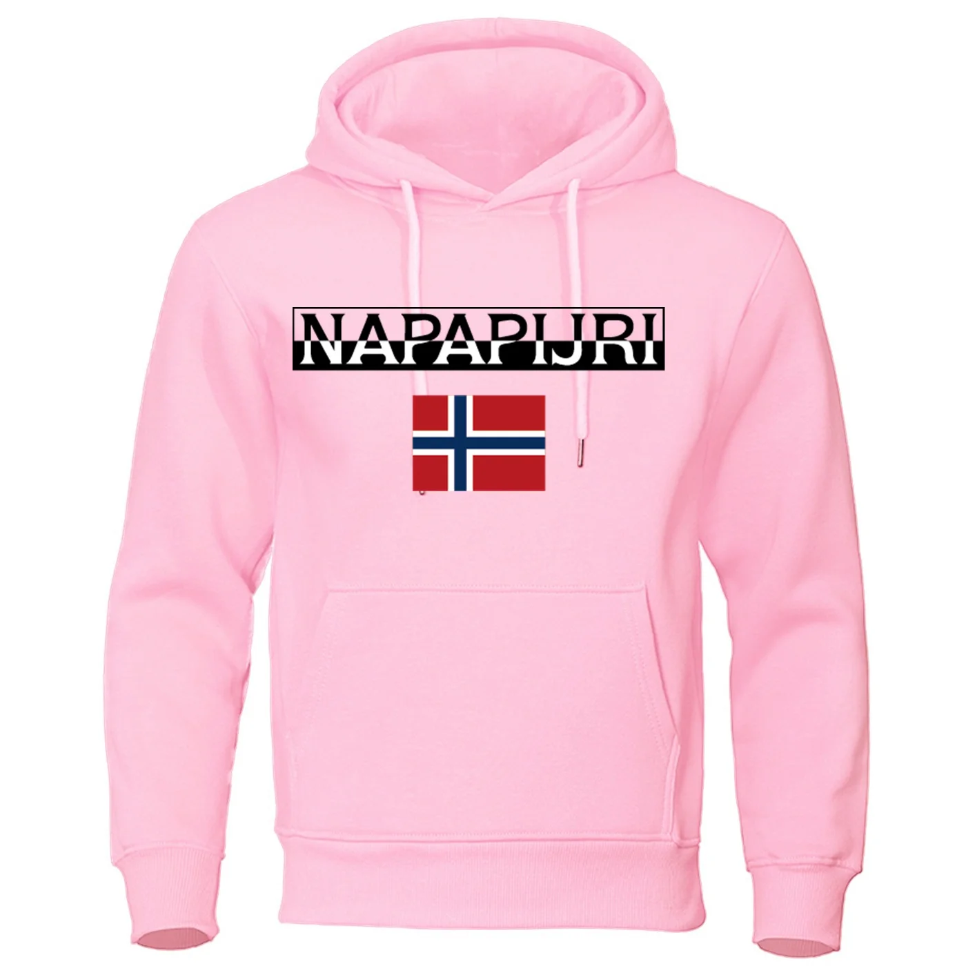 2024 Napapijri 트렌디 패션 캐주얼 운동복, 편안한 프린트 풀오버, 후드 맨투맨 스트리트 웨어
