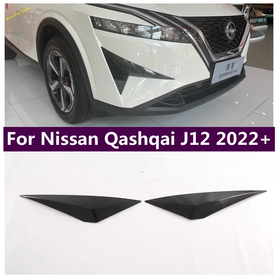 

Front Fog Light Lamp Eyelid Decor Cover Trim Strips StickersBumper Molding Guard For Nissan Qashqai J12 2022 2023 Accessories