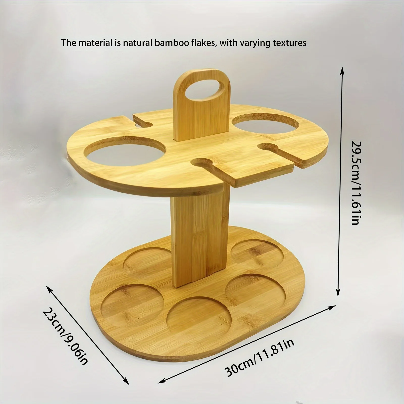 Wooden Red Wine Rack Ornaments Bamboo High Legged Glass Inverted Cup Rack Outdoor Portable Hanging Wine Glass Rack 3
