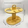 Wooden Red Wine Rack Ornaments Bamboo High Legged Glass Inverted Cup Rack Outdoor Portable Hanging Wine Glass Rack 3