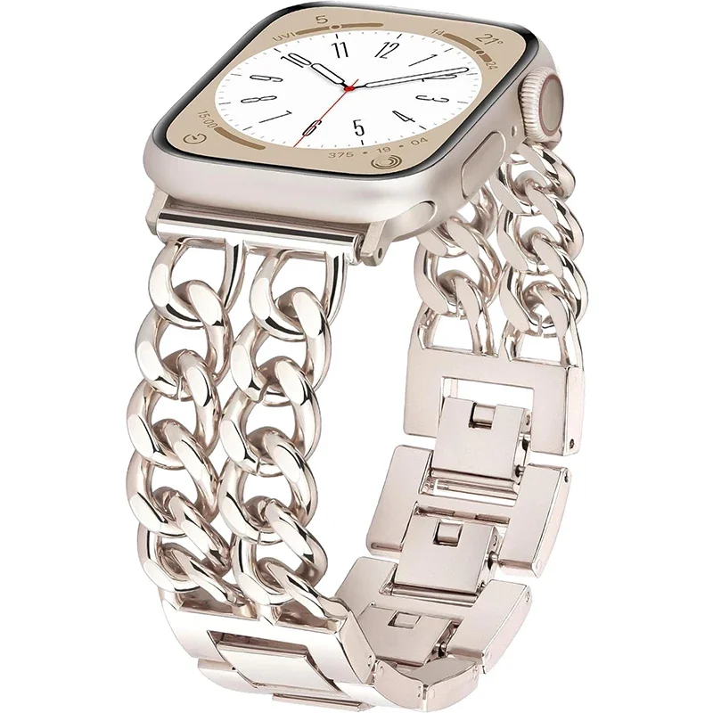 Stainless Steel Metal Chain Apple Watch Strap Bracelet
