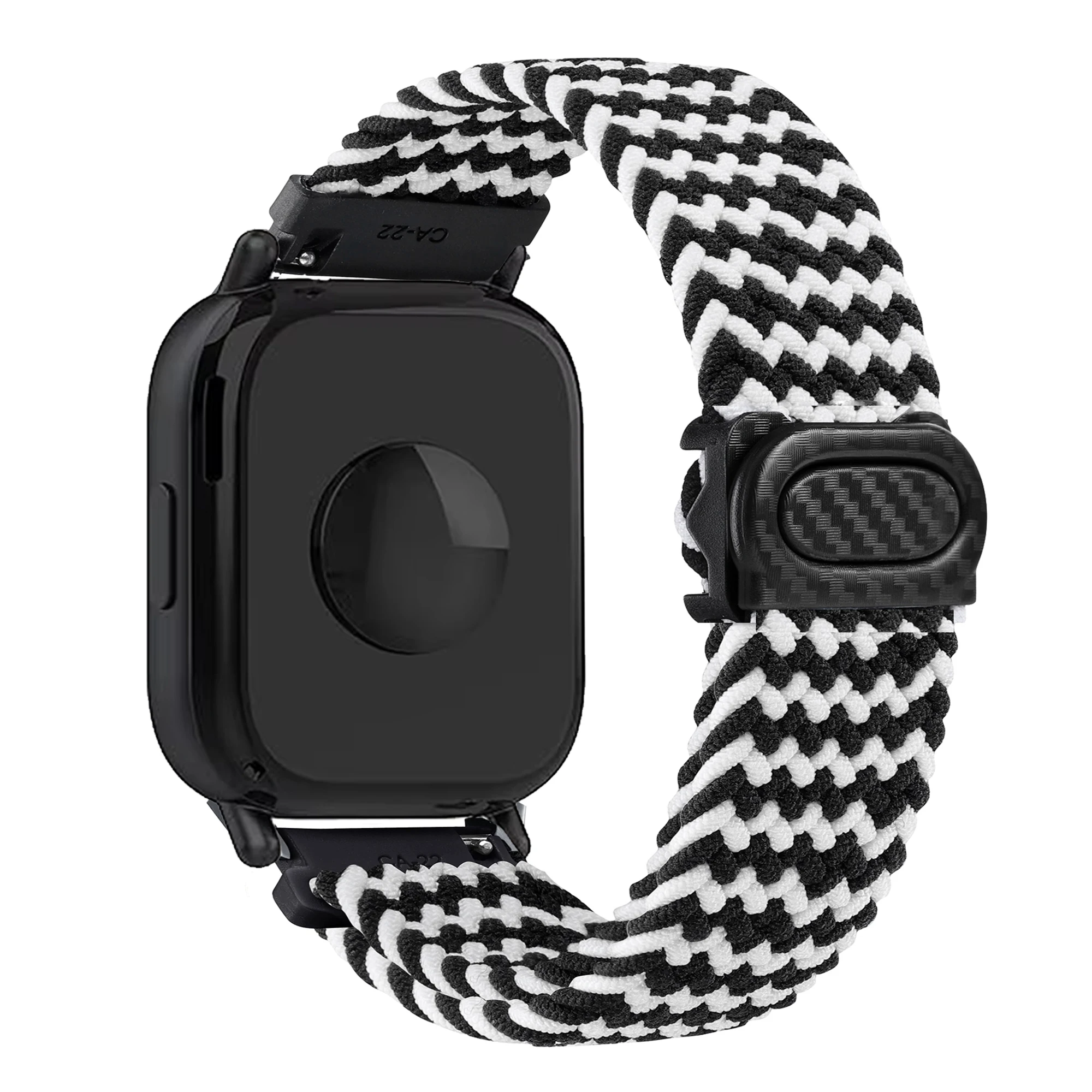 Braided Nylon Solo Loop Watchband - Universal 22mm Strap