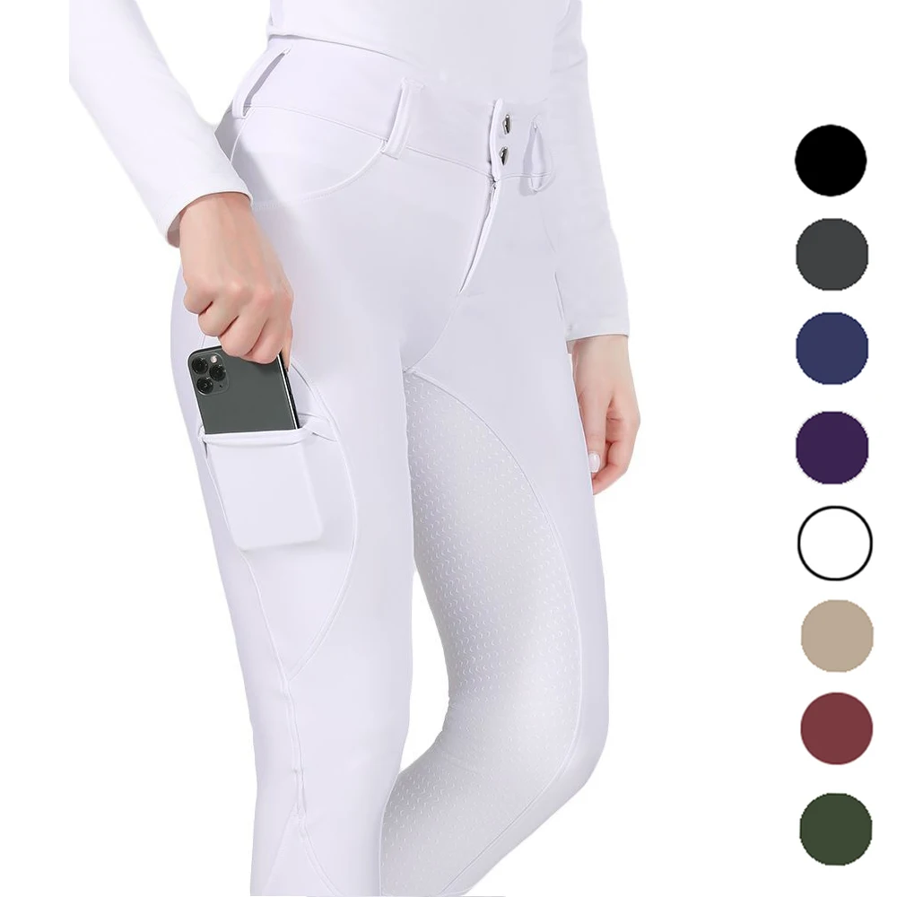 Riding Breeches Silicone Horse Leggings Equestrian Clothing Horse Riding Tights with Pocket horse riding pants