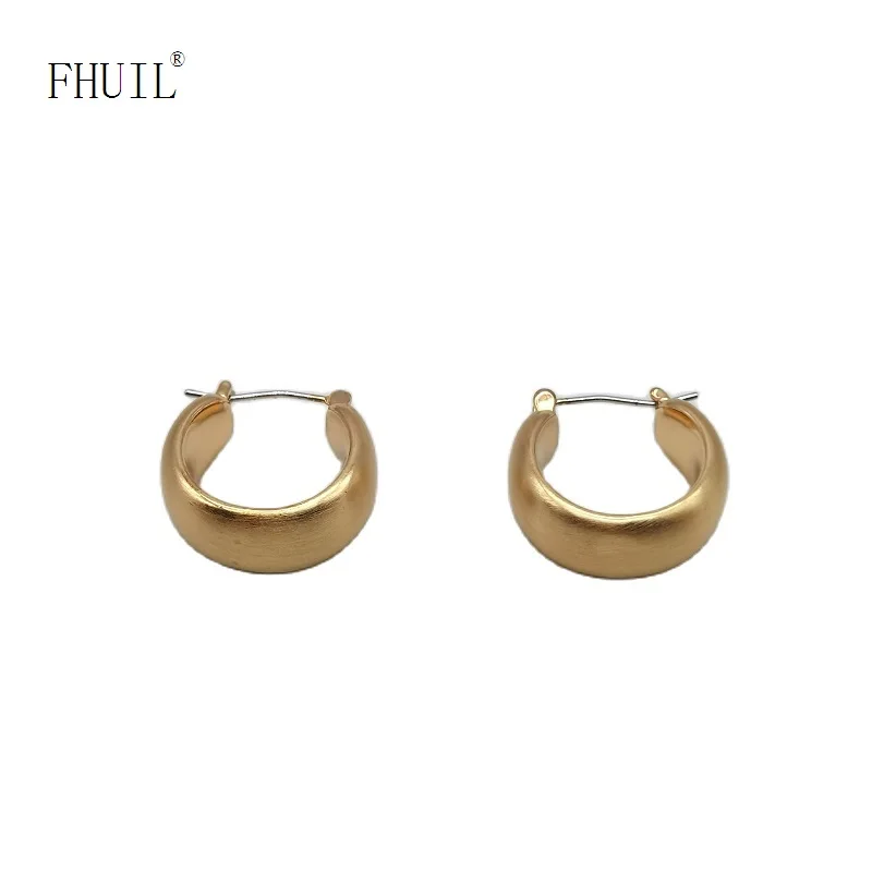 

Large Golden Hoop Earrings For Women 2023 Trending Ear Piercing Pendientes Ins Style Simple Korean Fashion Jewelry Gifts Party