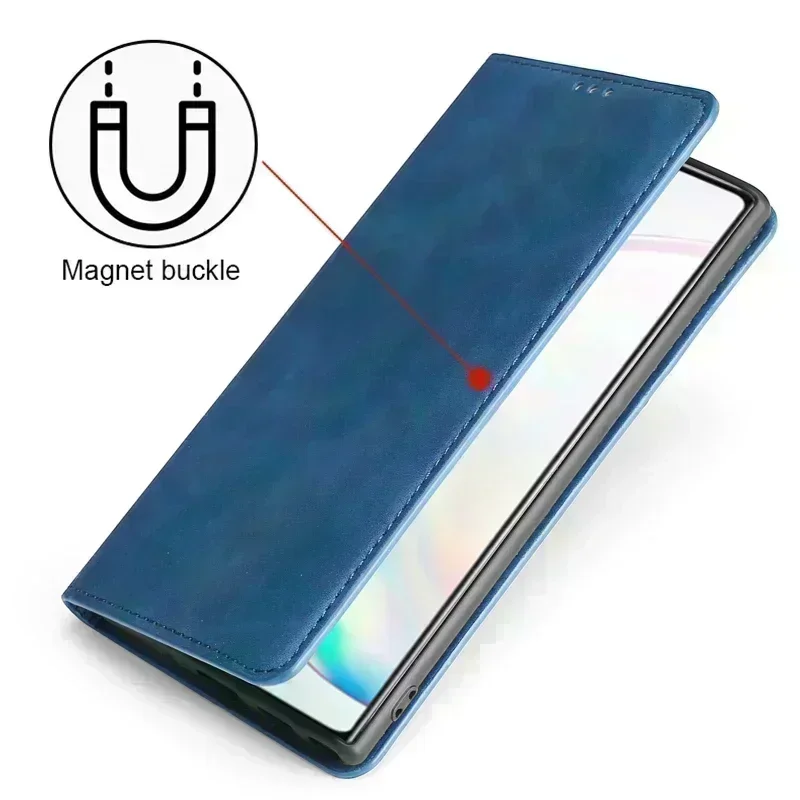 Premium Magnetic Leather Flip Cover - Luxury Design