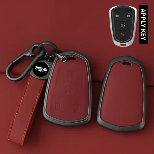 High Quality Leather Metal Car Key Case Cover Shell Fob for Cadillac 2015-2019 Escalade ATS CTS CT6 XTS XT5 SRX 3 4 5 6 Buttons - Image 9