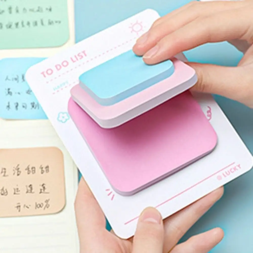 

Folding Stickable Notebook Solid Color Instagram Style Messages Sticking Paper Colored 90 Sheets Message Paper Office