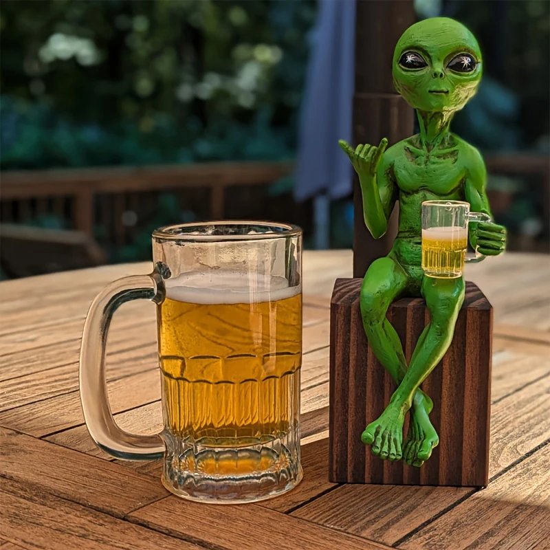 Description Picture 3 of itemAlien Resin Statue Ornament Alien Garden Sculptures & Statues Yard Best Art Decor For Indoor Outdoor Home Or Office Collectible