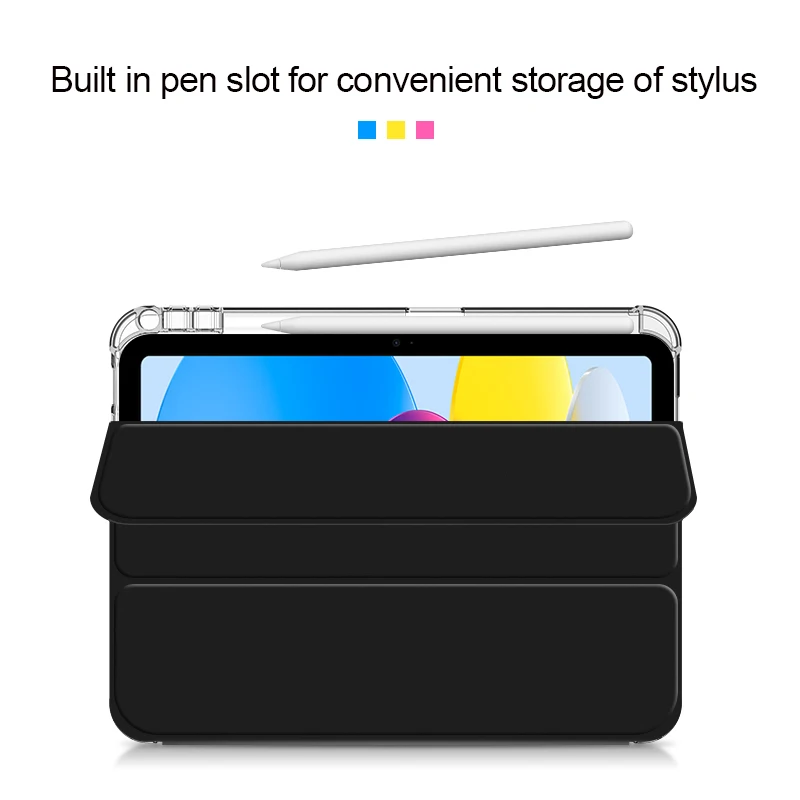 With Pencil Holder Case For iPad 10th Generation 2022 10.9Inch Slim  Protective Cover iPad 10th Gen A2696 A2757 A2777 Stand Cover - AliExpress