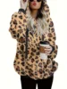 Plus Size 1XL-5XL New Summer Women's Long Sleeve Temperament Hooded Tops Ladies Casual Leopard Print Long Sleeved Hooded Top
