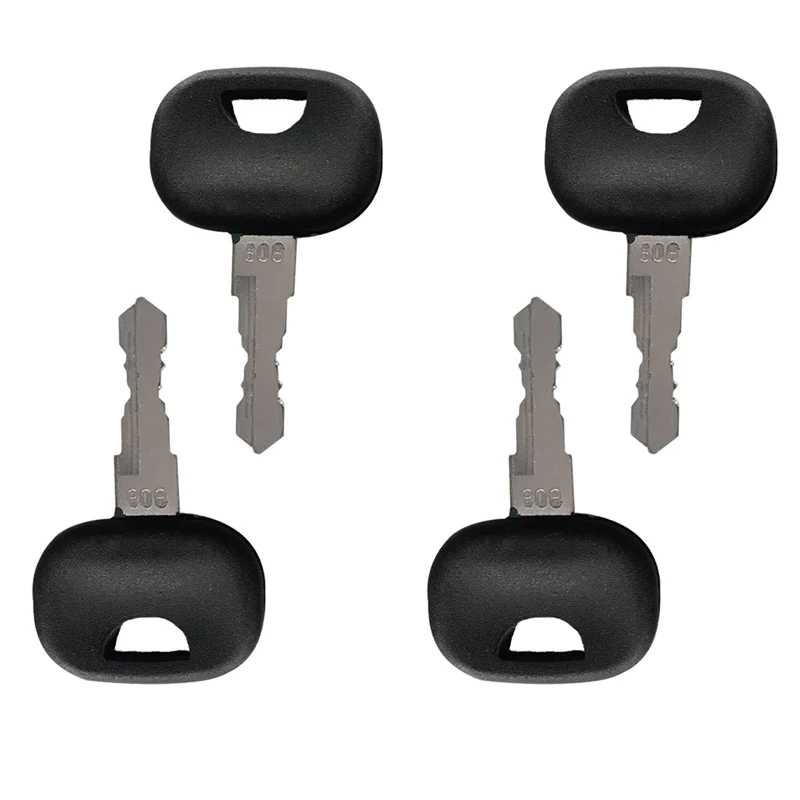 4Pcs Ignition Key 10221073 606 Compatible with John Deere Crawler Loader 950C 1050C 605C 655C 755C Compatible with Liebherr