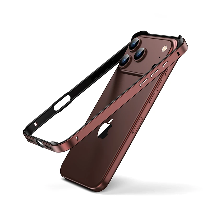 Hybrid Silicone Frame Aluminum Alloy Phone Case with Heat-Resistant Metal Bumper
