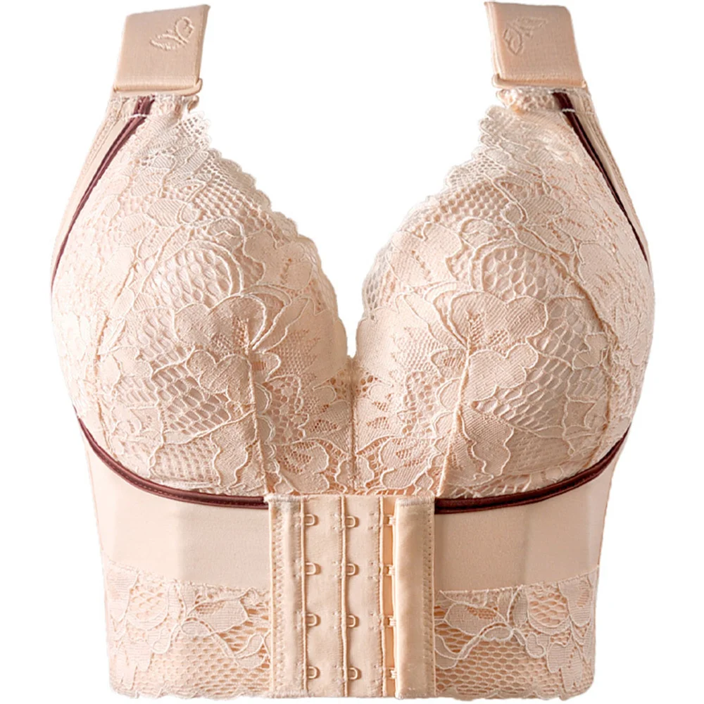 Push Up Bra Wireless Plus Size Women's Breathable and Comfortable Full Coverage Seamless Bra Plus SIZE CDE Cup