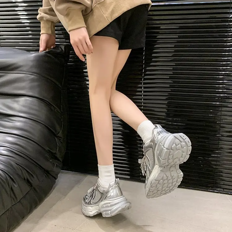 Breathable Women's Vulcanized Trainers With Front Lace-up Design_voghion.com