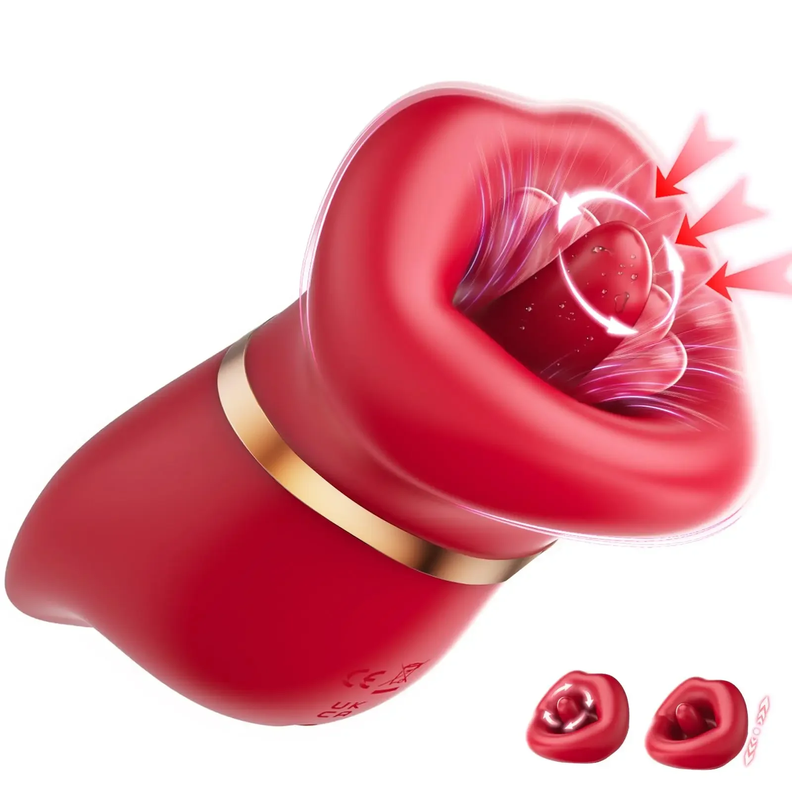 4 IN 1 Drehen Mund Saug Klitoris Vibrator für Frauen Nippel Zunge Lecken Sucker Paar Masturbator Weibliche Erwachsene Sex Spielzeug
