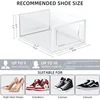 Shoe Boxes Clear Plastic Stackable, 18 Pack Premium Shoe Organizer Storage for Closet Space Saving Foldable Shoe Rack Containers 3