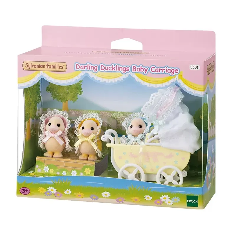 Sylvanian Families Darling Ducklings Baby Carriage Set Animal Toys Dolls Girl Gift New in Box 5601 2