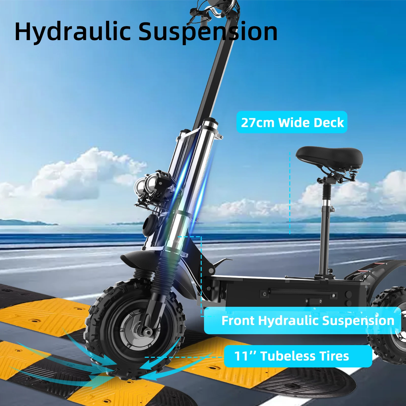 5600W Dual Motor Electric Scooter 80KM/H E Scooter Hydraulic Suspension Foldable Electric Scooters Adults trotinette &eacute;lectrique