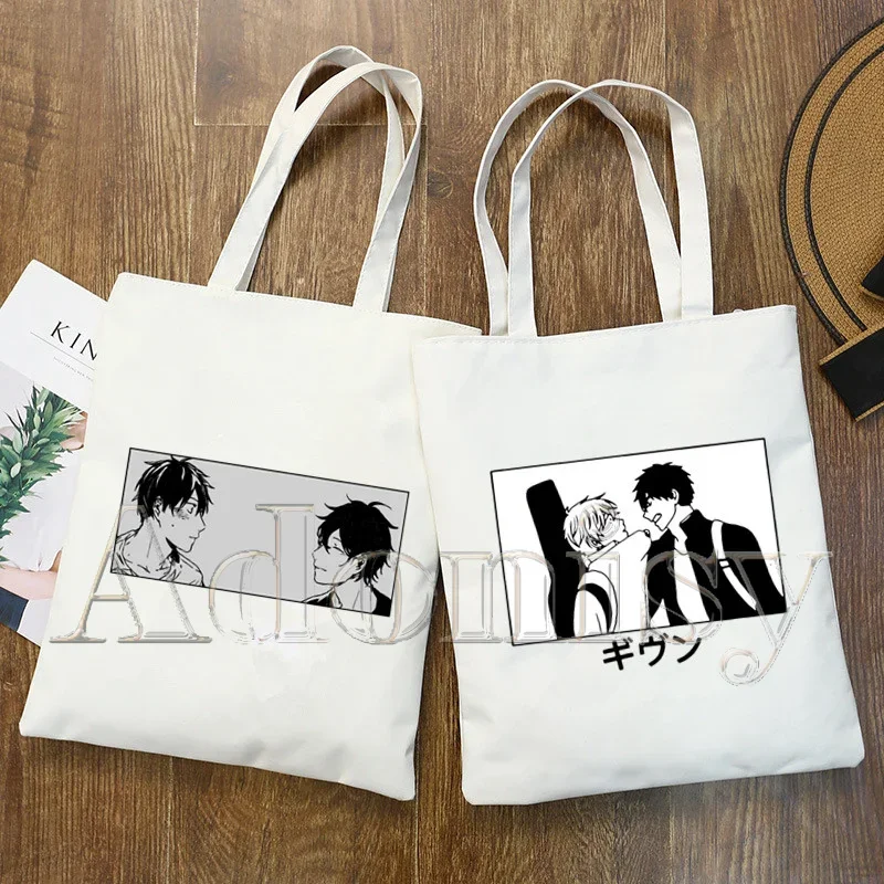 Yaoi Bl Given Yaoi Given Anime Shopping Bag Bolso Canvas Handbag Eco Grocery Bag Tote Fabric Sac Cabas Woven Sacolas