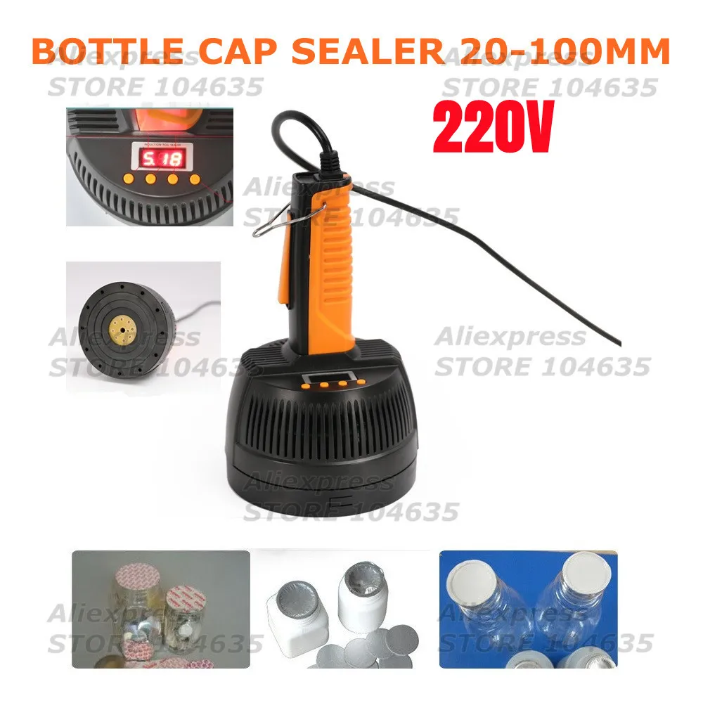 

Electromagnetic Induction Plastic Bottle Sealing Machine Manual Mini Glass Jar Capper Medical Cap Aluminum Foil Sealer 20-100mm