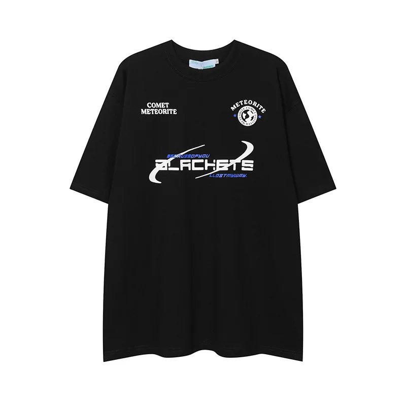 

2023 Summer New Letter Printing Loose Sports T-shirt Fashion Casual Casual Oversized Men's and Women's T-shirt