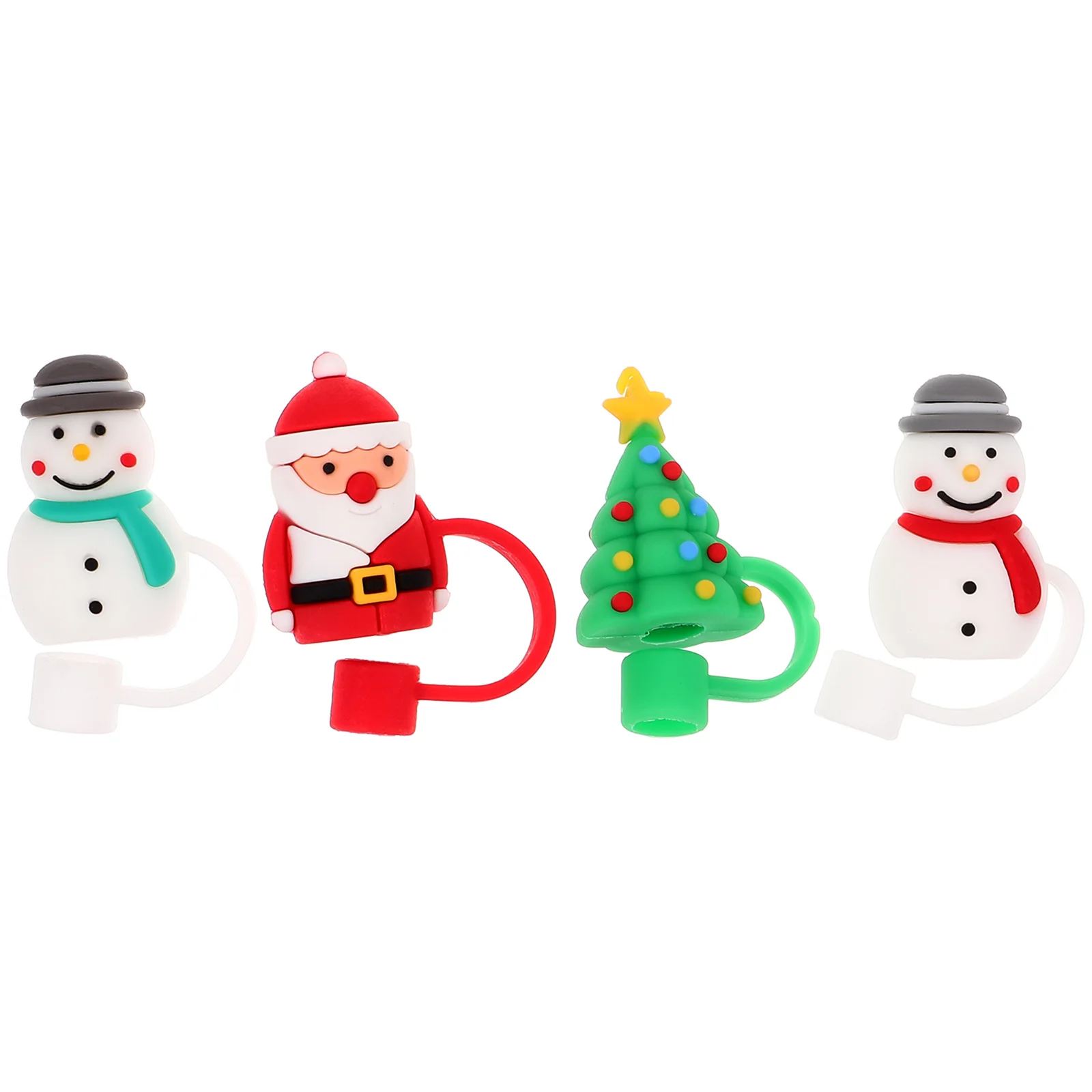 4 Pcs Christmass Straw Toppers 3 | 4 Pcs Christmass Straw Toppers 3