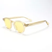 Johnny Depp lunettes de soleil polarisées hommes femmes marque de luxe lunettes de soleil Vintage acétate cadre pilote ombre 3