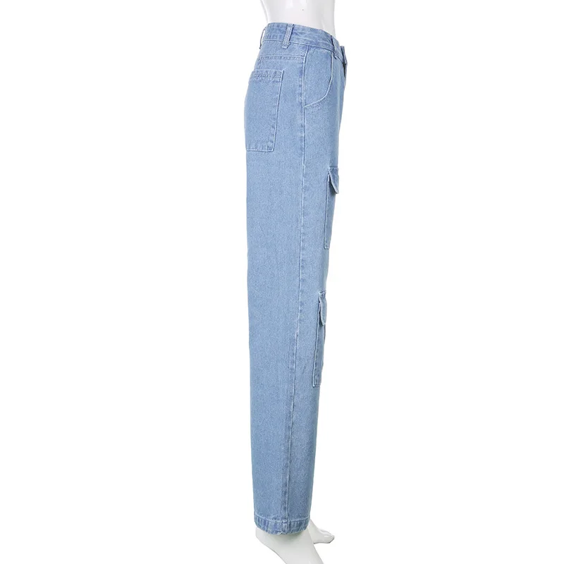 Jeans Ibu Kaki Lebar Perca Wanita 90S 