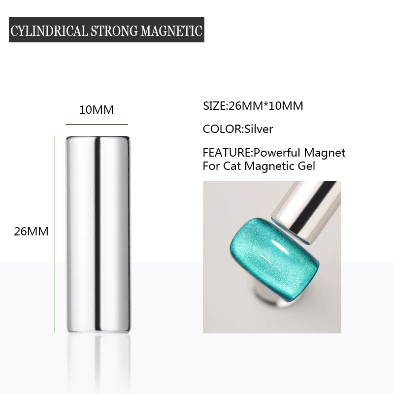 Dual-Head Strong Stick For Nails Cat Magnetic Gel Nail Polish Nail Art Tools For Double Light Cat Effect Magnet Stick cat eye nail tool magnetic nail art tools magnetic nail tools