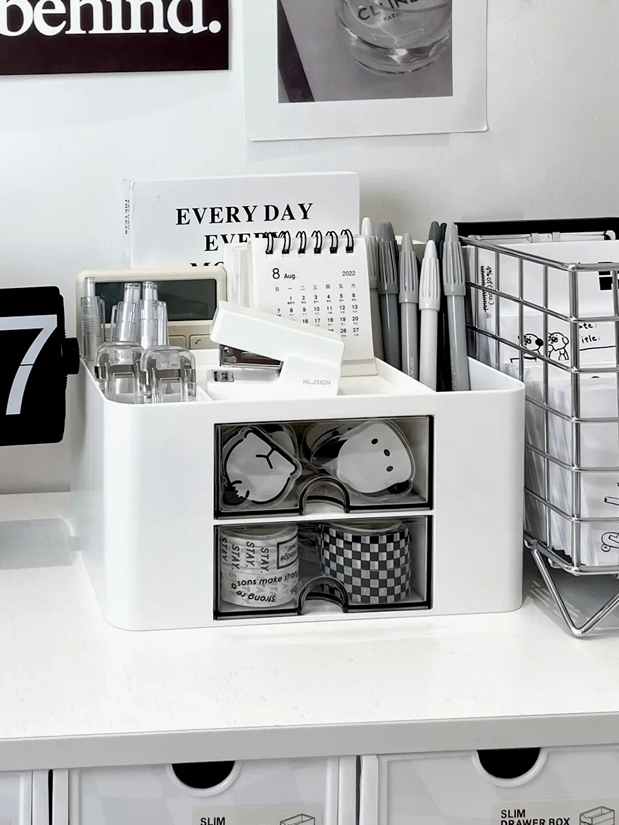 

Desktop Drawer, Pen Holder, Storage Box, Office Desk, Dormitory, Student Stationery Organization, Office Storage Rack