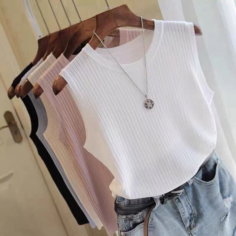 

Women's Solid Color Vest Sleeveless Sweater