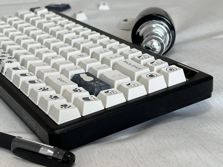 142 chaves conjunto preto gato kuroneko keycap
