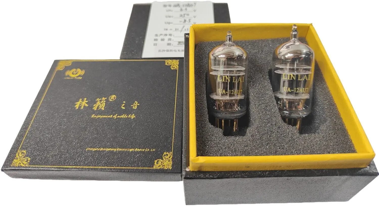 Gold Matched Pair LinLai ECC82 12AU7 Perfect HIFI Audio Vacuum Tube Amp Classic 3