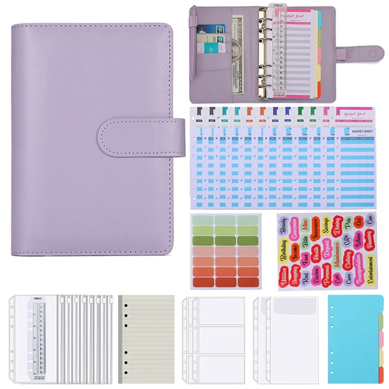 

Dotted Journal Kit A6 Grid Journal Loose Leaf Stencils With Ring Binder, Colored Pen, Stencils For Journal Diary