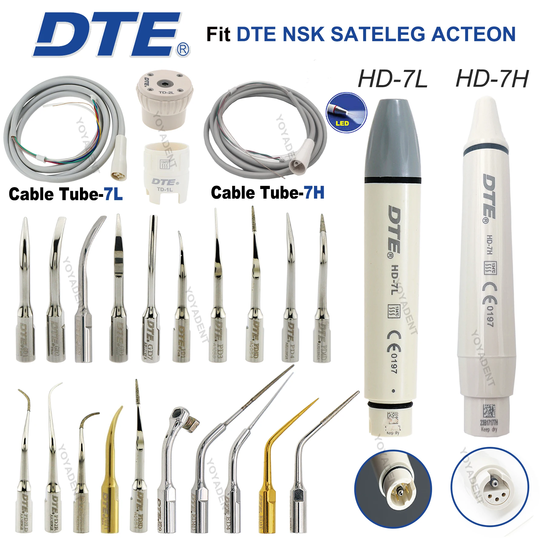 Woodpecker DTE Dental Ultraschall Scaler Handstück Skalierung Tipps Drehmomentschlüssel Fit DTE NSK SATELEC ACTEON Zahnmedizin Zubehör – Detail 1