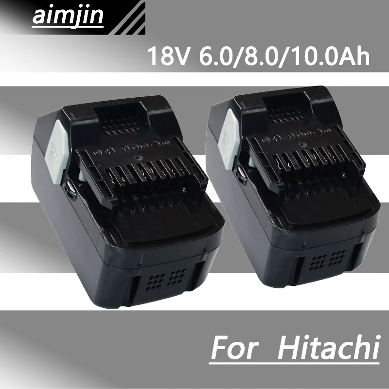 

18V 6.0/8.0/10.0Ah Li-ion Cordless Power Tools Rechargeable Replacement Battery for Hitachi BCL1815 BCL1830 EBM1830 DS18DL