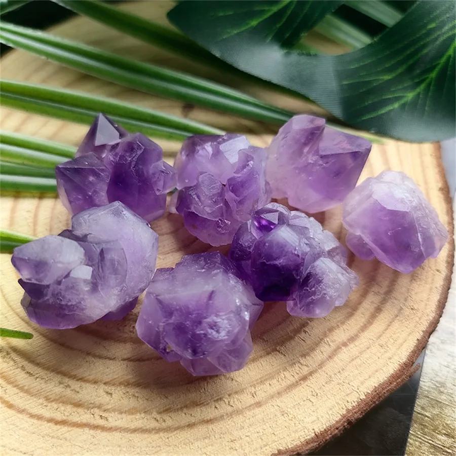 3 szt. Naturalny ametyst kwiat kryształowy oryginalny kamień kamień aromaterapeutyczny kamień do aromaterapii kryształ dekoracja domu