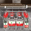 1PC Stainless Steel Hanging Kitchen Storage Rack with Hooks Paper Towel and Utensils Holder Cutting Board Storage Shelf 4