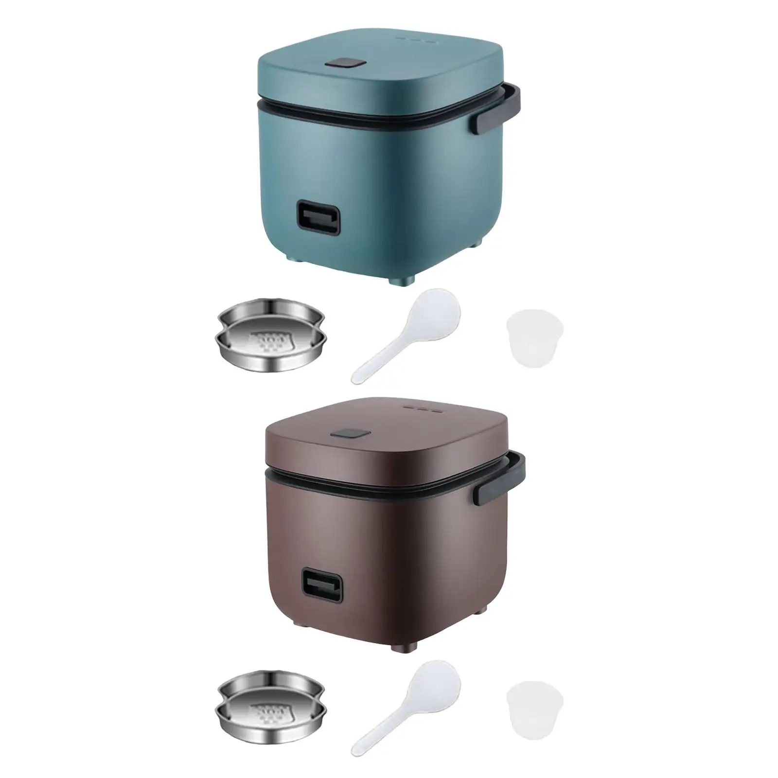 1.2l Electric Rice Cooker Steamer With Steamer And Spoon Portable Rice