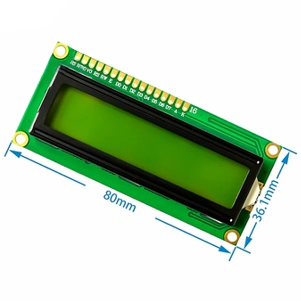 LCD1602 LCD Module IIC/I2C Interface LCD Module Green Screen White Characters 5V with Backlight 1602A for Arduino LCD Module