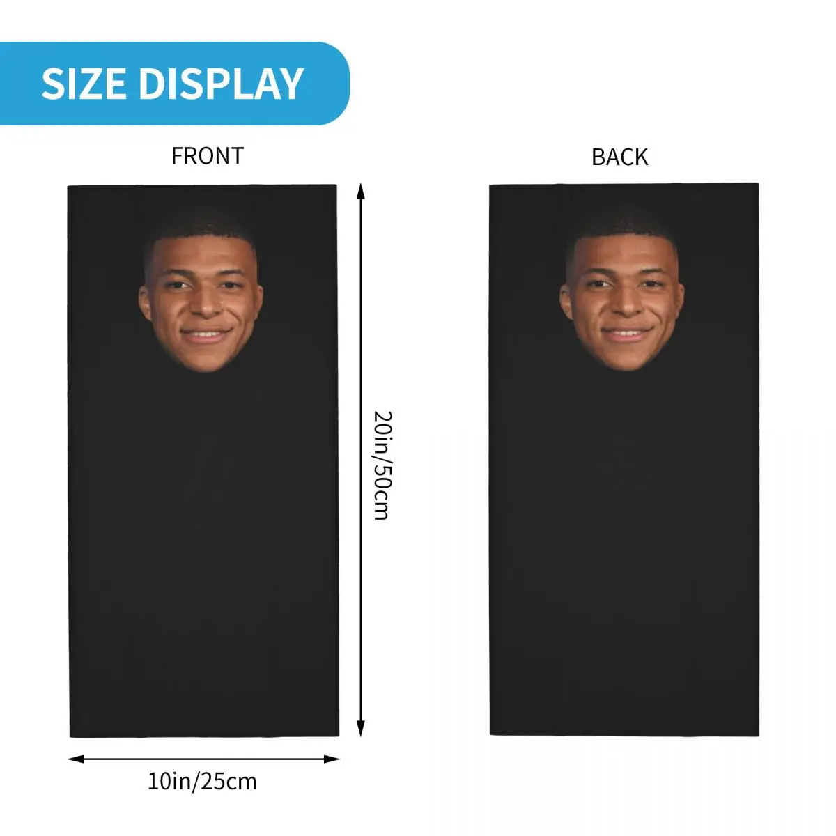 Custom Funny Football Mbappes Meme Neck Gaiter Men Women UV Face Shield Winter Bandana Scarf for Cycling 6