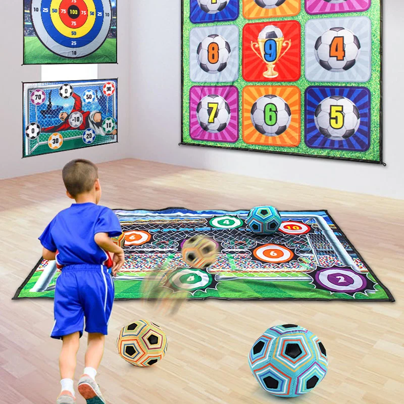 Indoor Children Floor Game Toy Multiplayer Competition Sports Party Game Toy Door Frame Fabric Football Floor Toy for Kid Adult 4