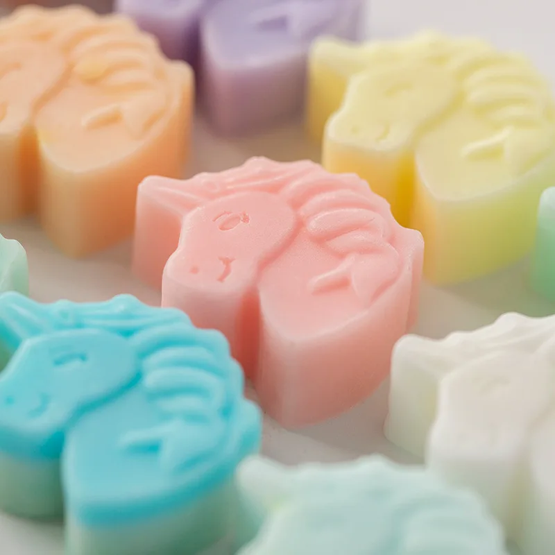 Silicone Soap Molds Epoxy Resin Molds 7 Cavitiy Unicorn Shape Soap Silicone Mold DIY Handmade Fondant Chocolate Mousse Cake Form Mould Resin Craft Decorating Tools