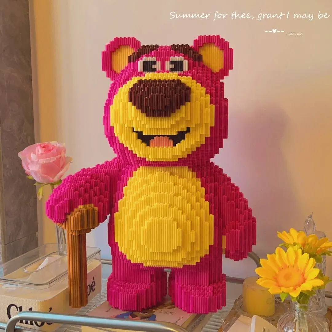 Lotso Easy Perler Bead Kawaii Animal Strawberry Bear Block Losto