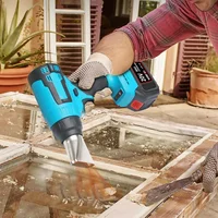 Cordless Handheld Hot Air Gun Electric Heat Gun with 3 Nozzles Industrial Home Shrink Wrapping Tool Cordless Blower For Makita 2