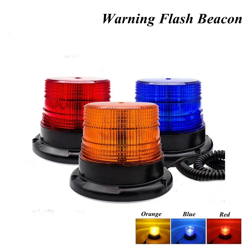 Car Strobe Light Emergency Car Rotating Traffice Indication Flash Beacon Light LED Orange Blue Red Flash Warning