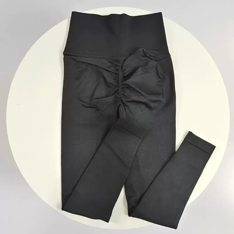 Yoga Pants Women Solid Color Waist Yoga Pants Peach Seamless Tights Lift Hip Slim Fitness Ankle-length Pants