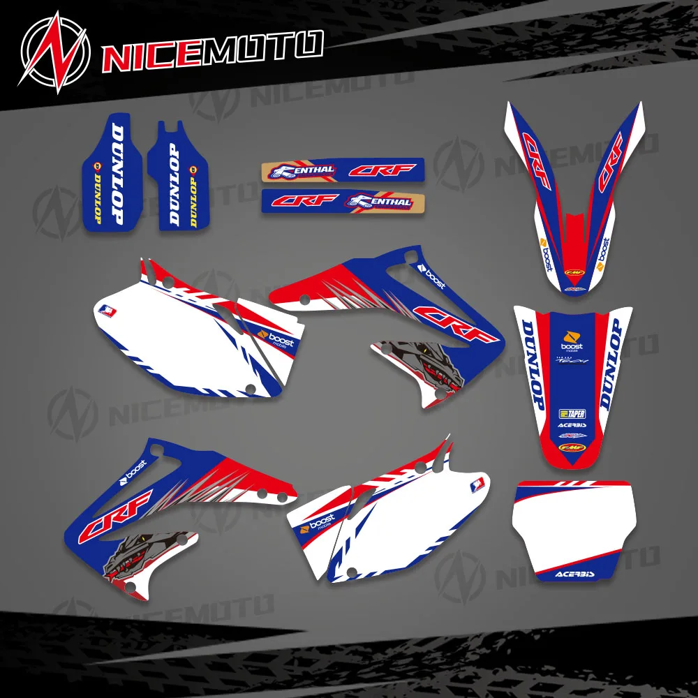 NICEMOTO GRAPHICS & BACKGROUNDS DECALS STICKERS Kits for Honda CRF450R CRF450 2002 2003 2004 CRF 450 450R CRF 450 R