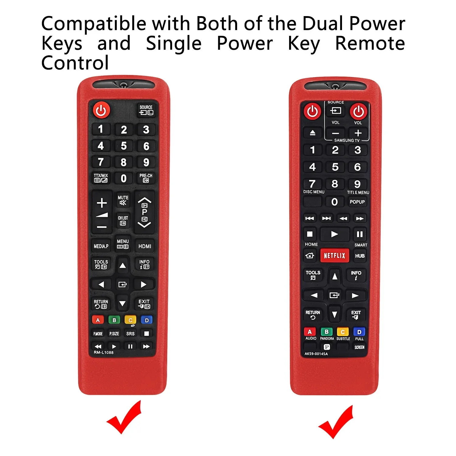 Silicone Anti-slip Anti-fall Waterproof Remote Control Covers for Samsung TV AA59-00816A 00611A 752A BN59-01199F