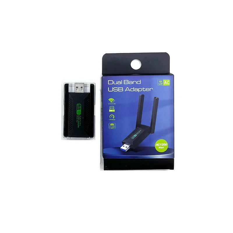 Black MT7612U 1200Mbps 2.4Ghz/5Ghz Dual Band USB WiFi Dongle wifi modem